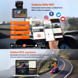 Quvo® Dual Dashcam - Voor en Achter Camera – Auto Camera Met Nachtzicht – Zwart - 9cm x 8cm x 3cm — thumbnail 5