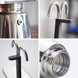 RVS Koffiezetapparaat voor 2 kopjes - Mini Moka Pot voor Italiaanse koffie - 100ML Express Moka Set — thumbnail 4
