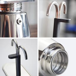 Kookplaat Koffiemachine 2 Kopjes RVS Moka Pot 100ML - Dubbele Buis Espresso Maker voor Buitenreizen - Geniet van Heerlijke Koffie Snel & Makkelijk — thumbnail 3