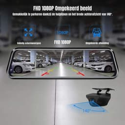 MIRA® Dashcam Voor en Achter - Dashcam - Dashcam Voor Auto - Zwart - ‎35cm x 12cm x 9cm — thumbnail 4