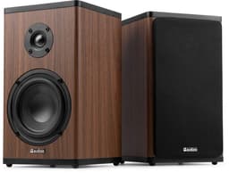 Draadloze speakers - Audizio BS20 speakerset - Luidspreker boxen met Bluetooth - Oplaadbare accu - Houtlook — thumbnail 1