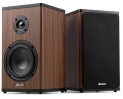 Draadloze speakers - Audizio BS20 speakerset - Luidspreker boxen met Bluetooth - Oplaadbare accu - Houtlook