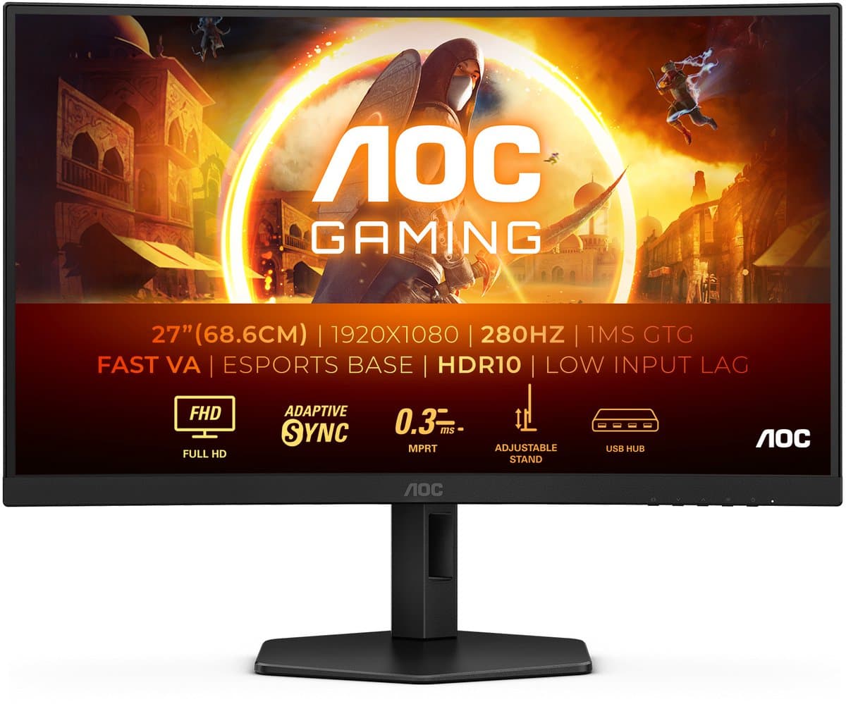 AOC AGON C27G4ZXU 27'' Curved gaming monitor — afbeelding 1
