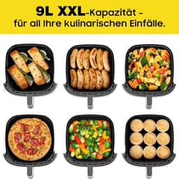 Grote heteluchtfriteuse XXL 9 liter met 9 programma's en LED-display — thumbnail 3