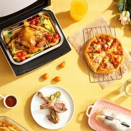 Heteluchtfriteuse Oven - Convectie Oven - Grote Maaltijden Bereiden - 15 Liter Capaciteit - 37x29x37 cm - Zwart — thumbnail 4