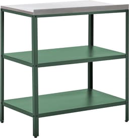 Tuinkeuken Eiland - Buitenkeuken Tafel - Buiten Koken - Roestvrij Staal Werkblad - 80x50x90 cm - Groen — thumbnail 2
