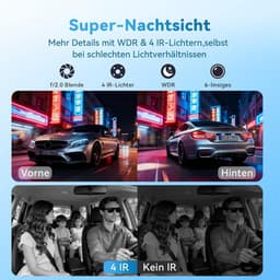 Dashcam Auto - 3 Kanaals Camera - Veilige Ritten - 490° Groothoek - 3.16 Inch Scherm — thumbnail 5