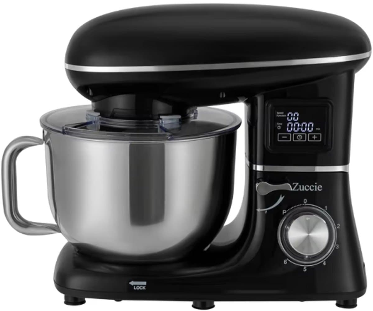 Lifero Keukenmixer 1500W – Deegmachine 6,2L – Keukenmachine met LCD-scherm – Keukenrobot 6 Standen – Mixer met Mengkom - Zwart — afbeelding 1