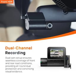 DIMICO - Dashcam voor auto camera - Frontcam - Full HD 1080P HDR - Wifi App - 24U Parkeerbewaking - Nachtzicht - 130° Groothoek — thumbnail 2
