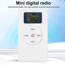 Oneay Draagbare headsetradio's, mini digitale FM-radio, audio walkman radiospeler met draagkoord en oortelefoon, oplaadbare batterij, kleine zakradio voor wandelen/hardlopen — thumbnail 2