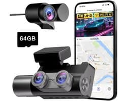 RONN® Dashcam Voor en Achter - Dashcam - Dashcam Voor Auto - Zwart - 5cm x 12cm x 7cm