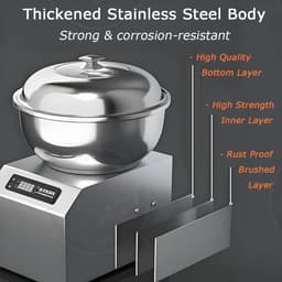 Elektrische Kneedmachine - Deegmixer Keukenmachine - Professioneel Thuisgebruik - Dubbele Rotatie 360 Graden - 5 tot 8 Kg Capaciteit — thumbnail 2