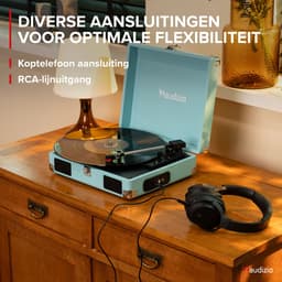 Platenspeler met speakers - Audizio RP111BL - Retro platenspeler - LP speler - Model 2025 - Blauw — thumbnail 5
