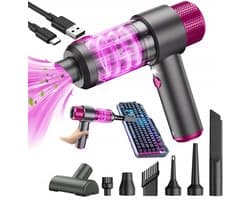 Blower en Suction Draadloze Autostofzuiger - Handheld - Uitgerust met 7 mondstukken - Ingebouwde krachtige pure koperen motor - 8000 PA - 4000 mAh - Dubbel filtratiesysteem