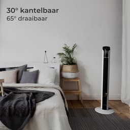 CoolHome CF2204 Design Ventilator - Wit - Torenventilator - Afstandsbediening - Timer - Dimbaar LED-scherm - Kolomventilator met Luchtreiniger - Ventilator Staand — thumbnail 3