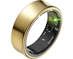 Focus® S2 Smart Ring - Mat Goud - Maat 11 - AI Coach - Hartslag - Menstruatiecyclus - Slaap Monitor - Herstelscore - Slimme Ring - Sport Prestatie - Stappenteller -IP68 Waterdicht - O2 Meting - Dames - Heren - Wearables - Oplaad Case - beschermring