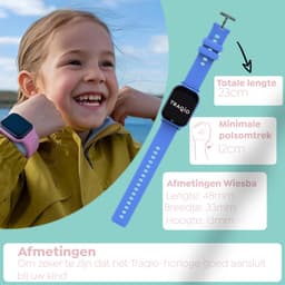 Traqio TRQ04 - GPS horloge kinderen - gps horloge kind - kinderhorloge bellen - gps tracker kinderhorloge - kinderhorloge met gps - kinderhorloge - Kinder smartwatch GPS - GPS horloge school - Blauw — thumbnail 2