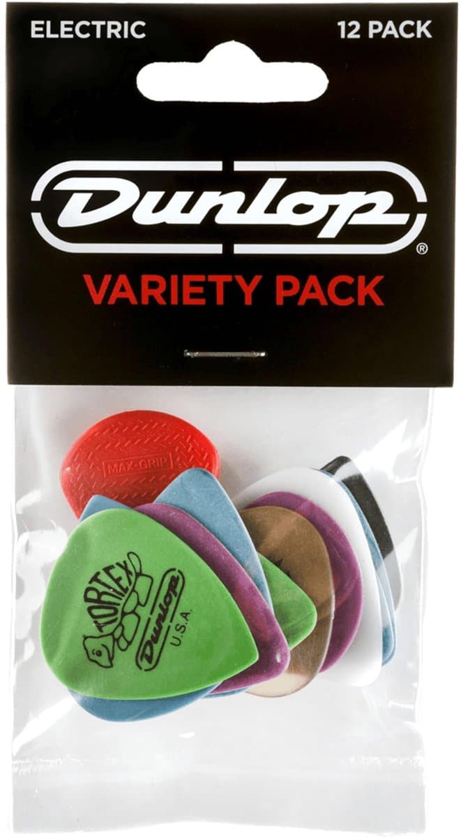 Dunlop PVP113 Electric Variety Plectrum 12-Pack - Plectra, light / medium, mix van 12 stuks — afbeelding 1