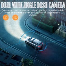 Thuys – Dashcam Voor Auto Voor En Achter – Achter Draadloos – Full HD Gps – 4 x 9 x 6cm – Zwart — thumbnail 4