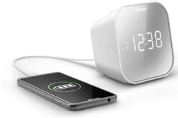 Philips TAR4406 - Klokradio - Spiegelende afwerking - Digitale FM-tuner - USB-telefoonoplader - Wit — thumbnail 3