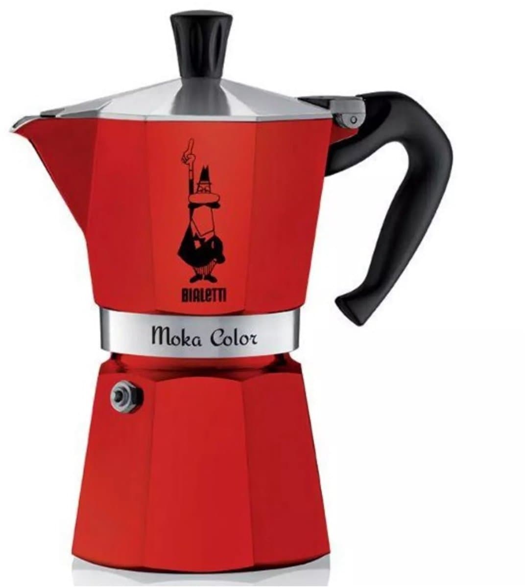 Bialetti Moka Express 3 Kops Rood – Espressopot – Aluminium – 130 ml — afbeelding 1