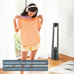 Beurer LV 500 PureFlow Luchtreiniger & Ventilator – 2-in-1 – Zonder Rotorbladen – HEPA H13 Filter – 12 Ventilatorstanden – 5 Programma's - Automatische Luchtkwaliteitsdetectie – Timer – Incl. Afstandsbediening – 3 Jaar Garantie — thumbnail 4