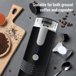 koffiemachines - koffiemachine - draagbare koffiemachine - Draagbare espressomachine - Draagbare elektrische espressomachine - Oplaadbare mini-handkoffiezetapparaat - Compatibel met koffiecapsules, gemalen koffie - voor kamperen, reizen, camper — thumbnail 3