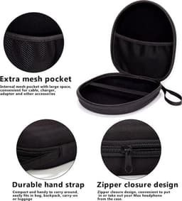 1X Hard Cover Carry Case Hoesje Geschikt voor Sony WH-CH500 XB450 |WH-CH720N| Sony WH-1000XM4 | WH-CH520 |JBL Tune 720BT|JBL 770NC| Opberghoes | koptelefoon Sleeve| Beschermhoes |koptelefoon Hoes- Opbergtas Etui Draagtas |21 x 18 x 2 cm (L x B x H) — thumbnail 3