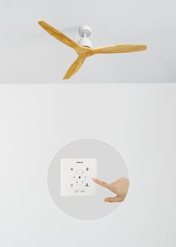 CREATE - Plafondventilator 40W silent Ø132 cm - Met Wandregelaar - Met Afstandsbediening - 6 Snelheden - Timer - Zomer/Winter functie - Wit - WIND STYLANCE — thumbnail 4