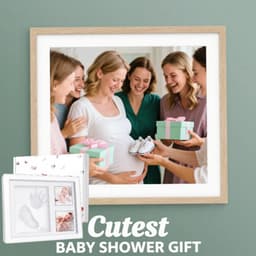BOBOVEN - Fotolijst Baby Hand- en Voetafdruk Set - Wit - Kraamcadeau — thumbnail 3