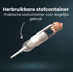Purgato Draadloze 2-in-1 Stofzuiger & Dweil - 16 kPa - 400 W - Geïntegreerde Watertank - Wit — thumbnail 5