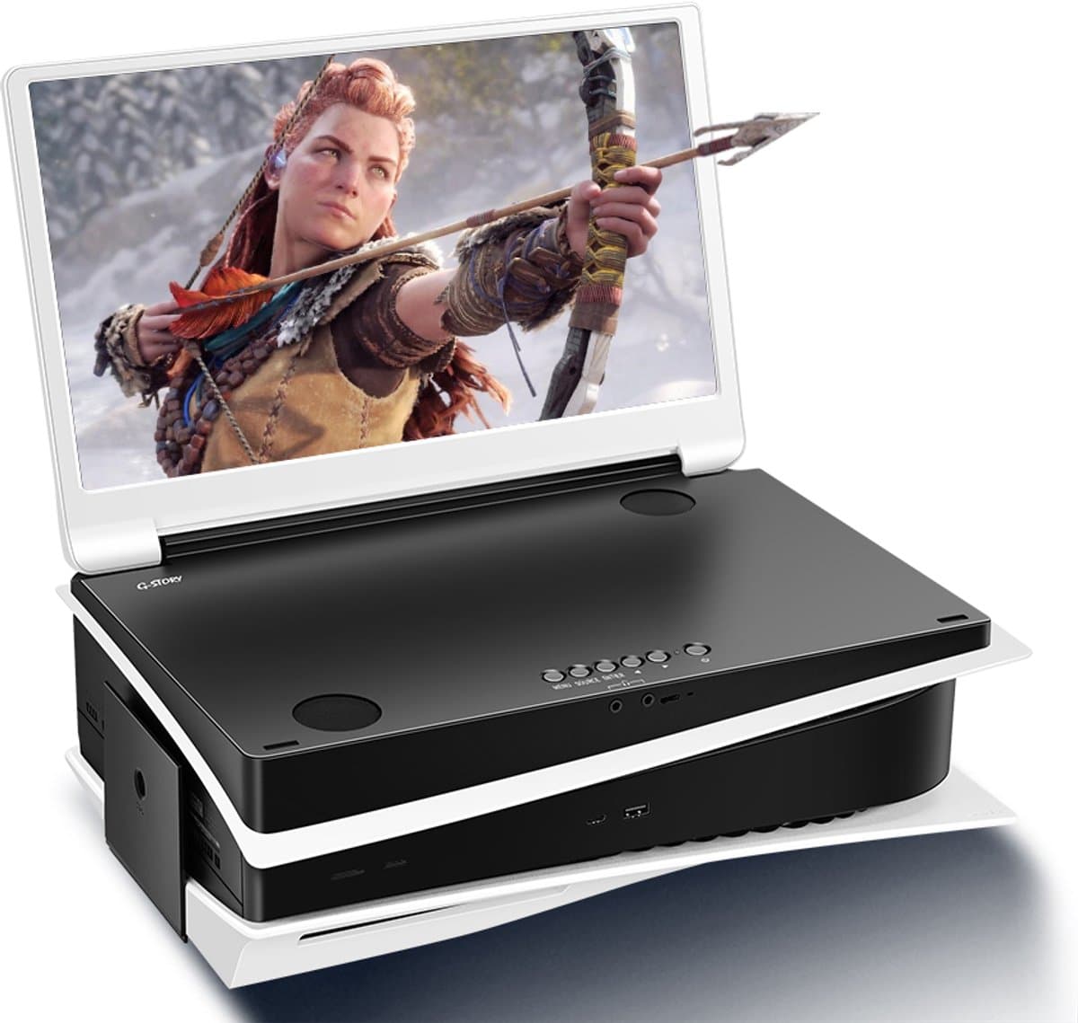 Gloovon® Draagbare Monitor 4K - 15.6 Inch IPS Gaming Scherm - HDR & FreeSync - 60Hz - Voor PS5 & Laptop - Met Afstandsbediening — afbeelding 1