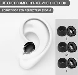 Oordopjes geschikt voor Samsung Galaxy BudsPro - Samsung Galaxy Buds Pro tips - Samsung Galaxy Buds Pro vervanging tips - 5 paar oordopjes voor Samsung Galaxy Buds Pro - Zwart / Medium — thumbnail 3