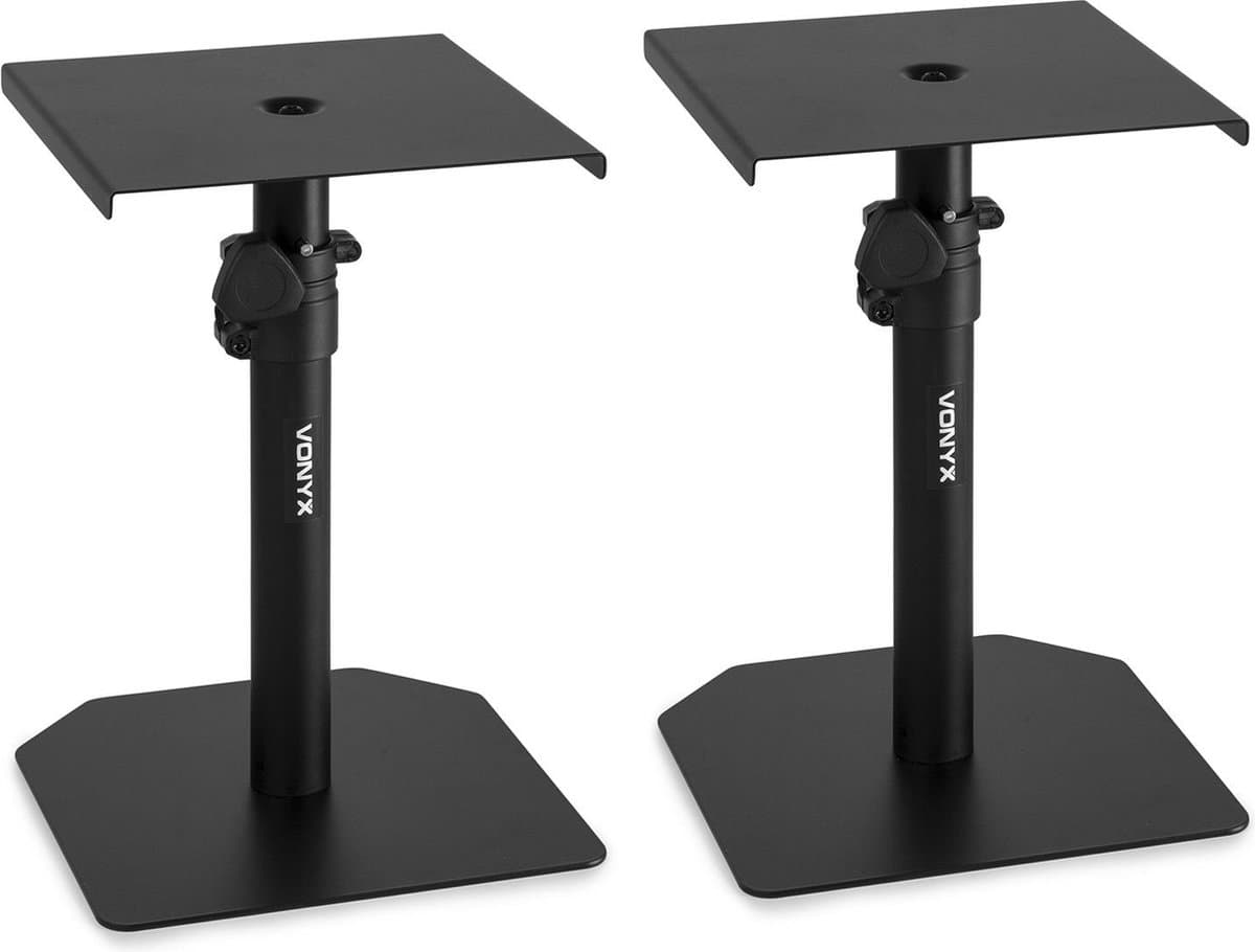 Luidspreker standaard - Vonyx SMS10 - Set van 2 tafel speaker statieven - Zwart — afbeelding 1