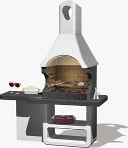 Sarom Fuoco - Betonnen barbecue - ULISSE- Houtskool -170 x 64 x 232 cm — thumbnail 1