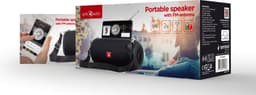Gembird Draagbare Draadloze Speaker - FM Radio - Tot 7 uur - Bluetooth, AUX, SD kaart en USB - Zwart — thumbnail 4