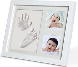 Baby Handafdruk Voetafdruk Herinnerings Kit - Baby Foto´s Fotolijstje voor Pasgeborenen - Babykamer Herinnering Kunst Kit Lijsten — thumbnail 2