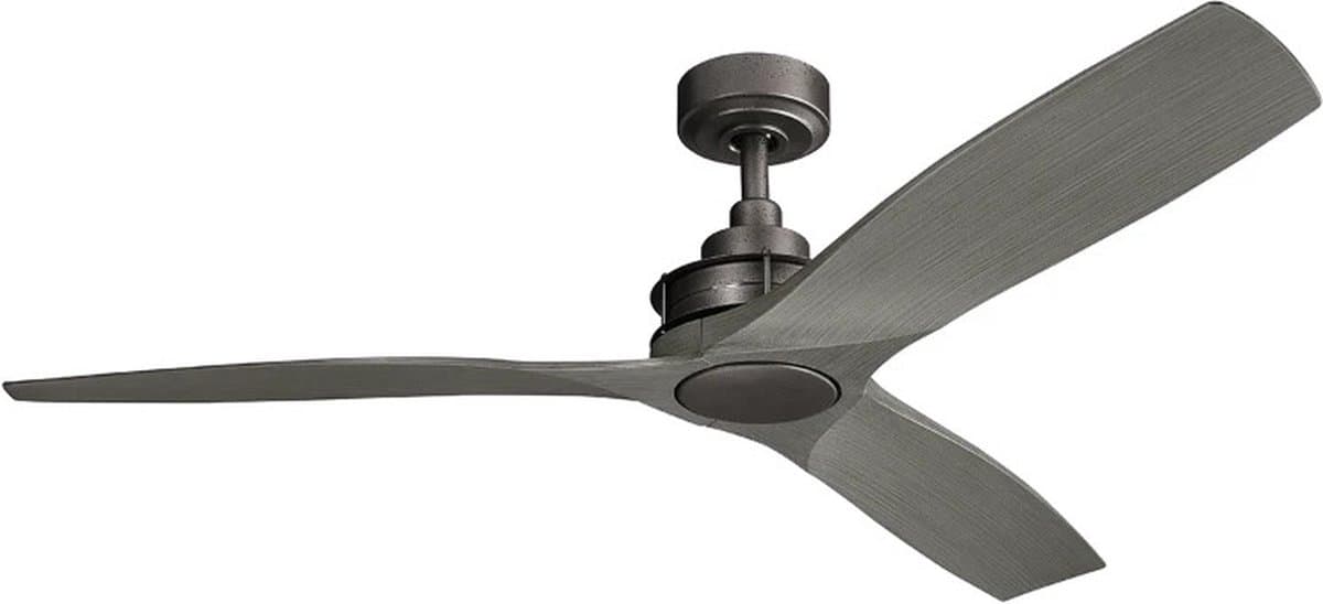 Plafondventilator met verlichting - Ried - 56in / 142cm ventilator - aambeeldijzer — afbeelding 1