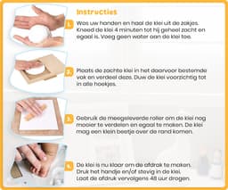 Frummel Baby Fotolijstje met Klei Afdruk (Gipsafdruk baby) - Beter dan gips afdruk - Klei Afdruk Baby Voet en Hand - Kraamcadeau Meisje / Kraamcadeau Jongen - Babyshower — thumbnail 3