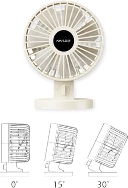 Ninzer Mini Ventilator USB - Stille Mini USB-Ventilator - Tafelventilator & Bureau Ventilator - Compact, Stil & Krachtig - Blauw — thumbnail 2