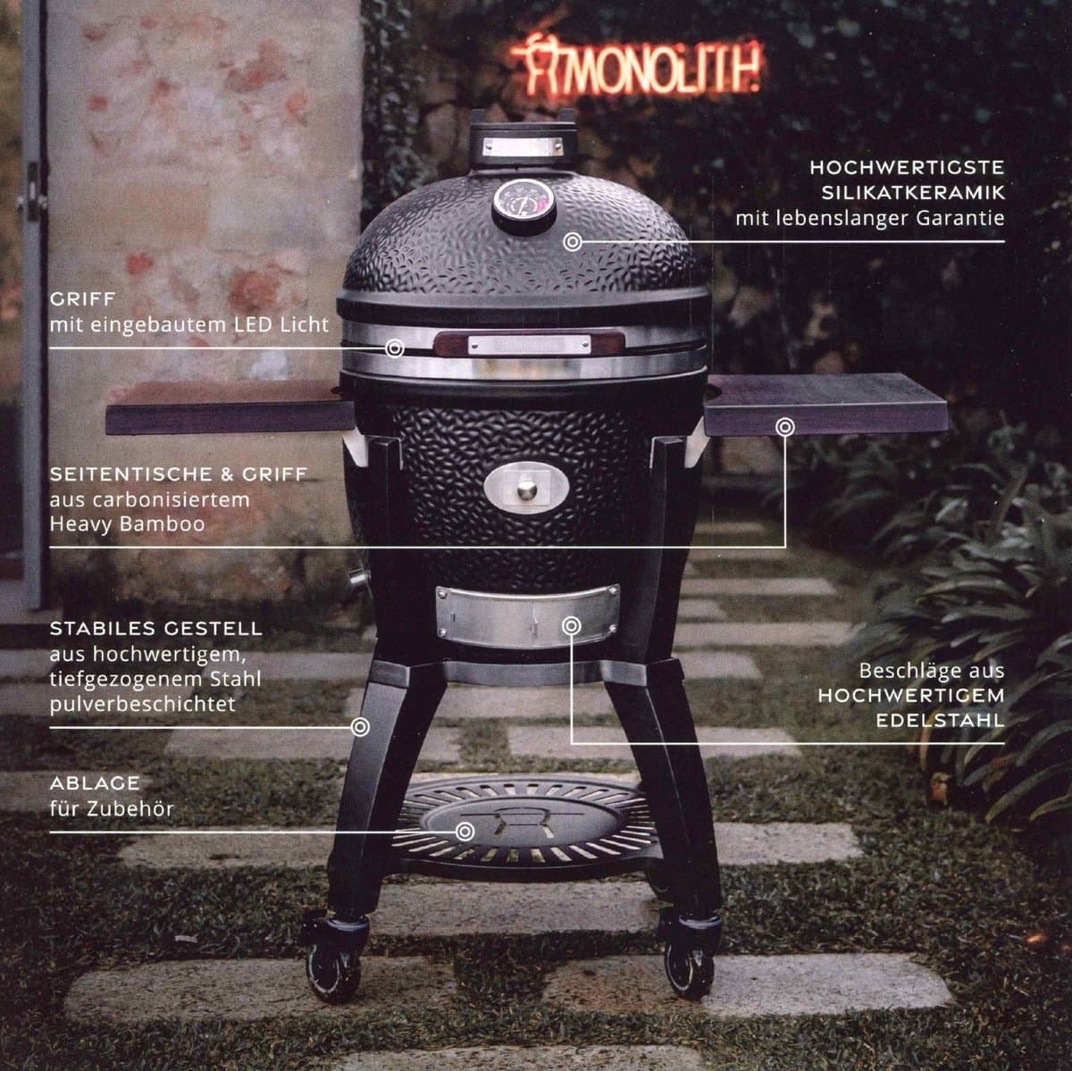 Monolith - Avantgarde LeChef - Stand Alone (zonder onderstel) - Kamado barbecue — afbeelding 1