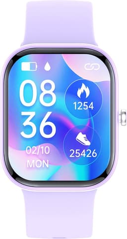 Smartwatch Kinderen - Hartslag - Stappen - 20 Alarmen - Paars — thumbnail 4