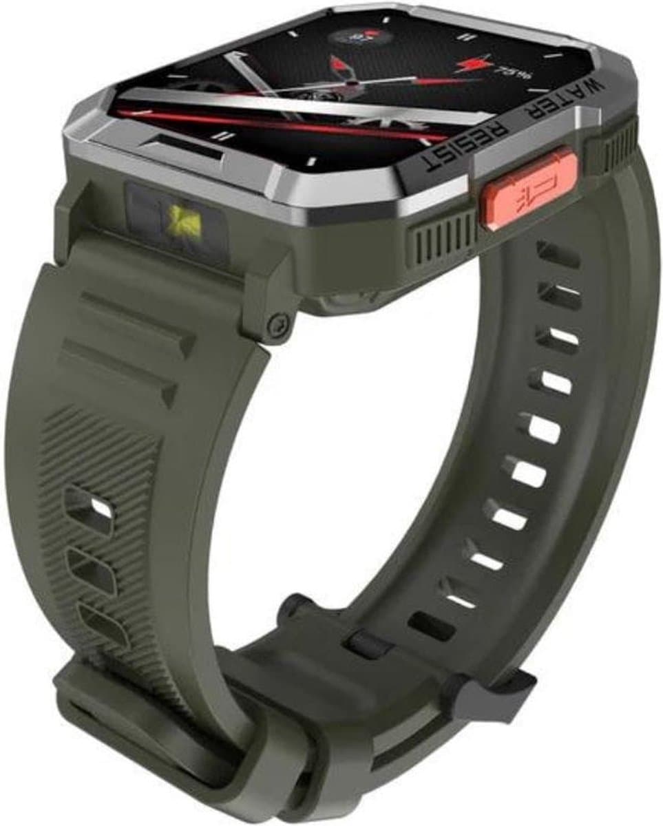 Blackview W60 Smartwatch voor heren - fitnesshorloge met telefoonfunctie (bellen/ontvangen) - kompas - IP68 waterdicht - sporthorloge met 100+ sportmodi - hartslag- en slaapmonitor - stappenteller - geschikt voor Android en iOS - Groen — afbeelding 1