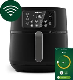 Philips Airfryer Connected 5000 Series - HD9285/96 - 7,2 liter (XXL) - Heteluchtfriteuse - 16 programma's - Quickclean Met bakvorm & grillplaat — thumbnail 4