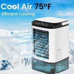 Aircooler - Luchtkoeler - Airconditioning - met IJsbox - met 900ml Water Tank - Koelelementen - Airco - 3 Snelheden - Wit — thumbnail 3