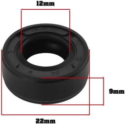 Olieafdichting 4 Stuks - Nitrilrubber - 12x22x9 mm - Geschikt voor Grasmaaier/Auto/Motorfiets/Truck - Zwart - Eenvoudig te Installeren - Keerring — thumbnail 3