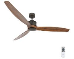 Plafondventilator Akmani Brons - Walnoot Ø 142cm