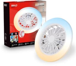 BRILONER Pafo - Plafondventilator met verlichting - LED plafondlamp met ventilator - dimbaar - 5 snelheden - ventilatorlamp zomer- en wintermodus - CCT - Ø38 cm - wit — thumbnail 1