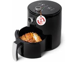 QORA® Mini airfryer - Airfryer - Airfryer klein - Zwart - ‎27cm x 27cm x 32cm