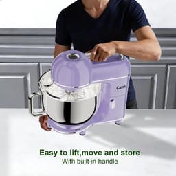 Kneedmachine Keukenmachine - Bakmachine Deegmixer - Zelf Bakken Thuis - Krachtige 7 Liter Kom - 300 Watt Vermogen - Lichtpaars — thumbnail 5